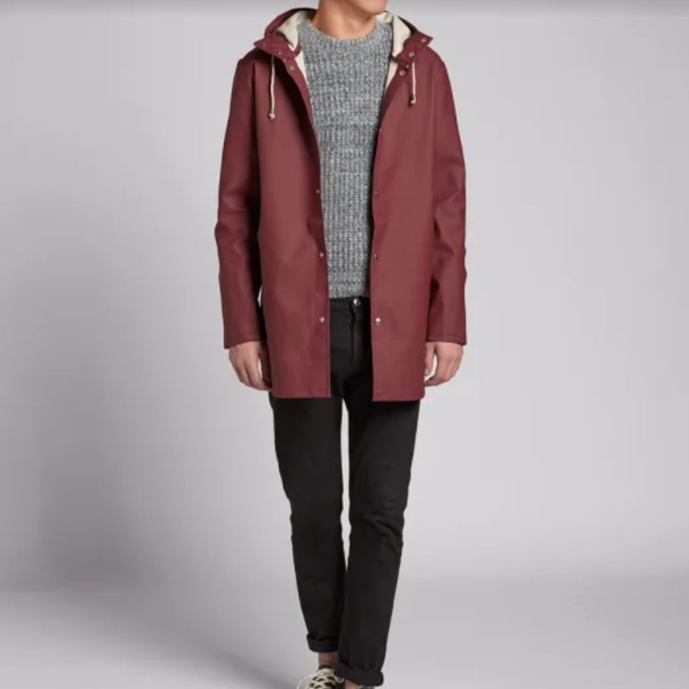 Stutterheim Stockholm Raincoat - Burgundy